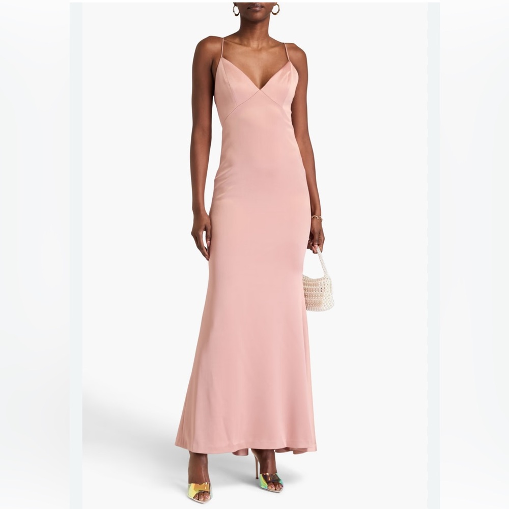 NWT Alice + Olivia Julietta Satin Crepe Slip Dress Size 8